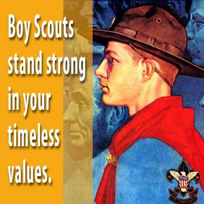 Boy scouts stand strong