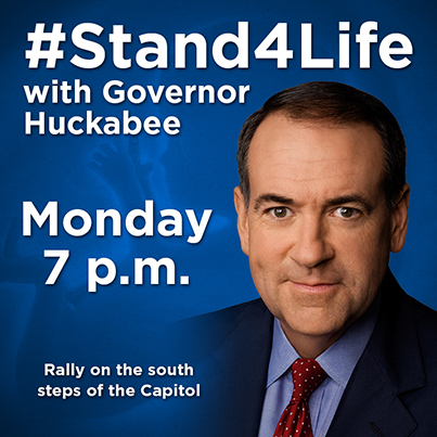 Stand4life Rally with huckabee (FB share)